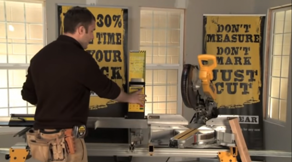 Woodworker setting SawGear