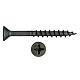 3" x 8 Flat Head Phillips Drive Assembly Screw with Nibs and T17 Auger Point in Black, Box of 2 Thousand