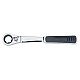 Chrome-Plated Reversible Ratchet Tool - Compact Head, One-Hand Operation