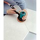 Premium urethane sanding pad for leveling glue seams on solid surfaces.