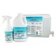 ProSpray disinfectant in use on various surfaces, including vinyl, metals, and plastics