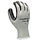 15 gauge nylon string knit liner reduces hand fatigue in gray and black gloves