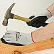 Gray and black gloves provide excellent grip in light oil applications
