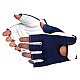 Extra-Large Goatskin Anti-Vibration Gloves, Half-Finger Blue/White - Northern Safety