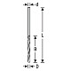High Speed Steel DIN 338 11/64" Diameter Slow Spiral Drill Bit by Amana