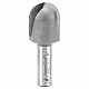 Amana 1/2" Shank Radius Core Box Extra Deep Router Bit, Ideal for CNC Flutes, 1-1/4" Cutting Height