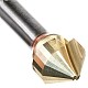 Zirconium nitride (ZrN) coated 2-flute router bit for clean cuts and prolonged cutting edge life