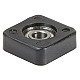 Amana Euro 3/16" x 3/4" Square Bearing Guide mounted on flush trimmer cutting high gloss laminate