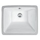 Karran Vitreous China Undermount Single Bowl Vanity Sink in White Finish with Double-Glazed, High Gloss Finish and Low Maintenance.