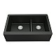 34" x 21-1/4" x 9" black quartz sink by Karran