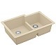 Deep 9" bowls and rear drain location for more storage in cabinet below