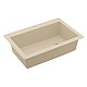 Extra large single bowl gray quartz sink from Karran QT-670 collection