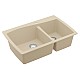 33x22x9 Karran QT-712 Quartz Top Mount Kitchen Sink, Extra Large Single Bowl, Concrete