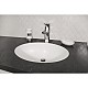 Karran Q-306 Quartz Undermount Single Bowl Vanity Sink in Black - Front View