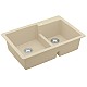 Karran QT-811 - 9 Inches Deep Bowl Kitchen Sink with Lowered Bowl Divider