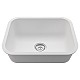 Durasein Arctic White Acrylic Kitchen Sink, 22-11/16x17-1/2x7-7/8, Stain & Mold Resistant