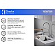 Tumba Single-Handle Pull-Down Kitchen Faucet in Chrome Finish