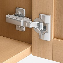 Clip Top 95° Opening Thick Door Hinge, 45mm Bore Pattern, Soft-Closing, Inset