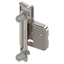 Metabox 320MH/K and 330M/H Clip On Front Fixing Bracket, Single Extension, Self-Closing, Nickel-Plated