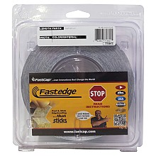 Fastedge PVC Peel/Stick Edgebanding, Brushed Chrome, 0.018" Thick