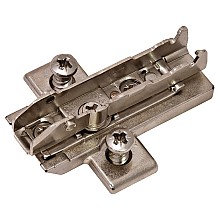 Tiomos Adjustment Wing Mounting Plate with Pre-Mounted Euro Screws, 4-Point Fixing, Screw-On