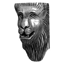 3-7/8" Lion's Head Hand Carved Corbel