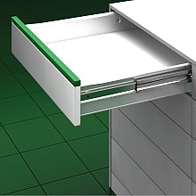 ZBox 6023 Drawer Slide with 100lb Capacity, Full Extension, 3-3/8", White Epoxy