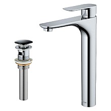 Kayes Single-Handle Vessel Bathroom Faucet with Pop-up Drain