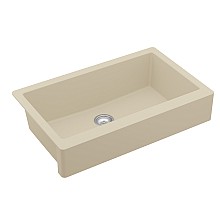 QAR-740 Quartz Undermount Extra Large Single Bowl Kitchen Sink, 34" x 21-1/4" x 9