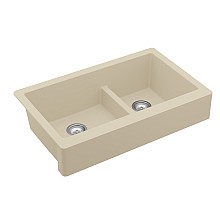 QAR-760 Quartz Undermount Large/Small Bowl Kitchen Sink, 34