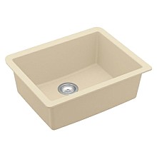 QU-820 Quartz Undermount Single Bowl Kitchen Sink, 24-3/8" x 19-1/8" x 9"