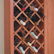 23" x 42" Wine Lattice Panel with Square Edges, Single Panel