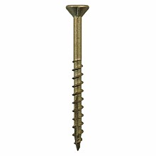 Quickscrews Flat Head Decking Screws, Square Drive Coarse Thread with Nibs and Double Auger Point
