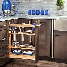 Pullout Organizer with BLUMOTION Soft-Closing, Wood
