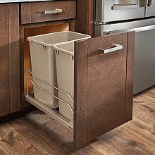 Double 35 QT Under-Mount Waste Container, Soft-Closing for 15
