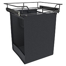 Pull-Out Hamper with Canvas Bag, Powder-Coated Finish