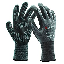 Tigerflex Plus Nylon/Spandex Nitrile Foam Coated Gloves, Gray