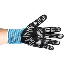 Tigerflex Cut 5 Cut-Resistant HPPE/Nylon/Spandex/Glass Fiber Nitrile Foam Coated Gloves, Blue