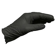 Large Nitrile 6 mil Thick Powder-Free Disposable Gloves, Black (100/Box)