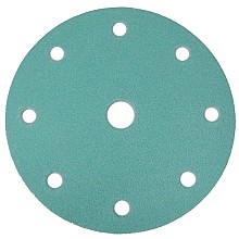 5" Emerald Hook & Loop 9 Holes Sanding Disc, Aluminum Oxide on Film (50/Box)