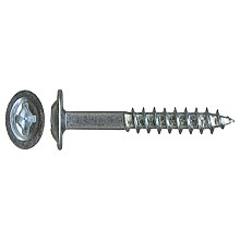 Wurth Modified Washer Head Drawer Front Adjusting Screws, Phillips Drive Coarse Thread and Type 17 Auger Point