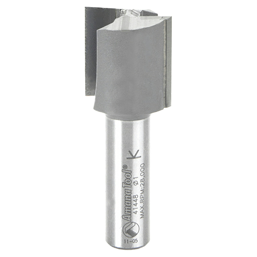 1" x 2-5/8" High Production Straight Plunge Router Bit, 2-Flute, 1/2" Shank