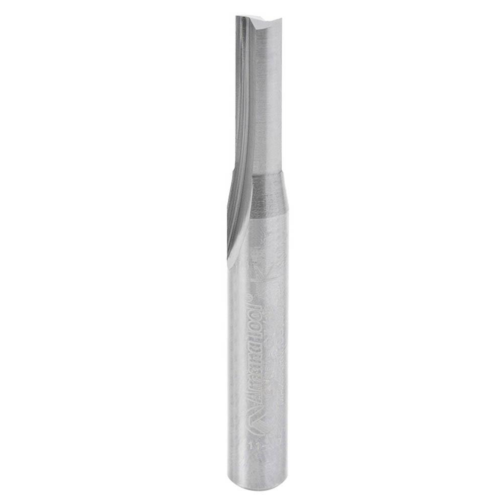 3/16" x 2" Double Straight Plastic Cutting Router Bit, 2-Flute, 1/4" Shank