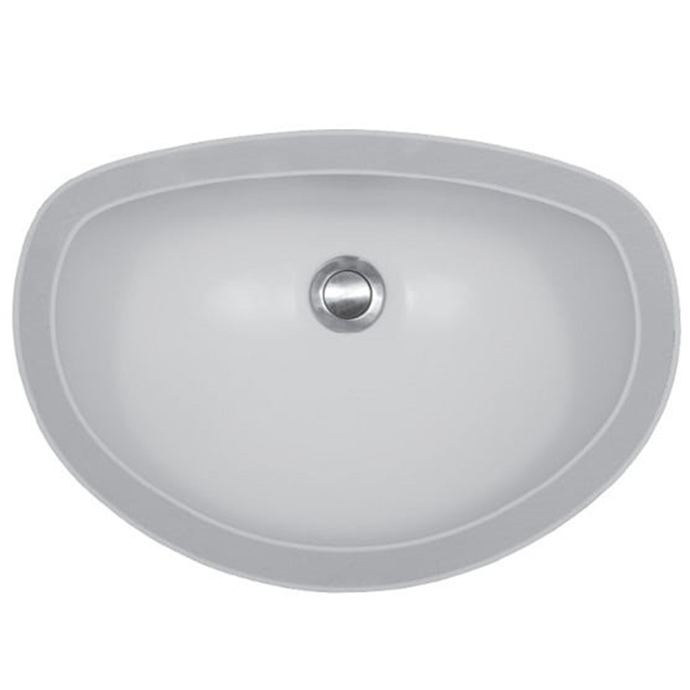 Acrylic Undermount Single Bowl Vanity Sink, 18" x 14" x 5", Silk