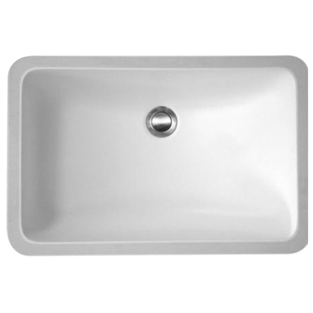 A-309 Acrylic Undermount Single Bowl Vanity Sink, 21" x 14" x 5-3/4", White