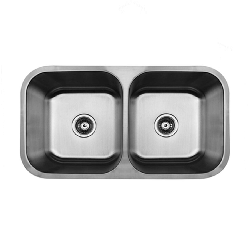 BC-5050 Stainless Steel Undermount 18G Double Equal Bowl Kitchen Sink, 32-1/2" x 18-1/4"ÿx 9