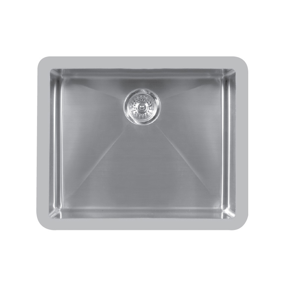 Edge 520 Stainless Steel Undermount 18G Single Bowl Kitchen Sink, 23-1/2" x 19-1/2" x 9