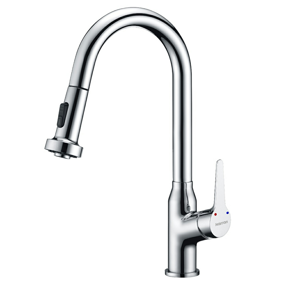 Hillwood Single-Handle Pull-Down Kitchen Faucet with Dual-Function Sprayer, Chrome