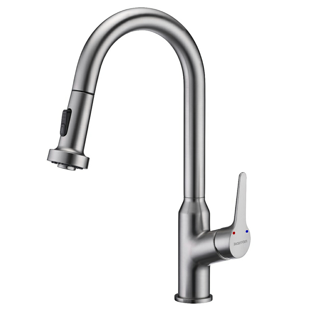 Hillwood Single-Handle Pull-Down Kitchen Faucet with Dual-Function Sprayer, Stainless Steel