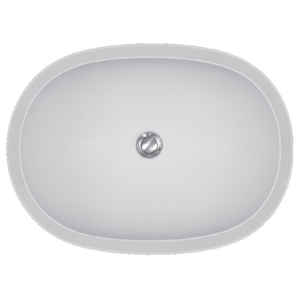 Oxford Acrylic Undermount Single Bowl Vanity Sink, 21-7/8" x 15-3/4" x 6-1/4", White